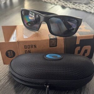 Costa Black/Dark Gray Sunglasses with Logo Case